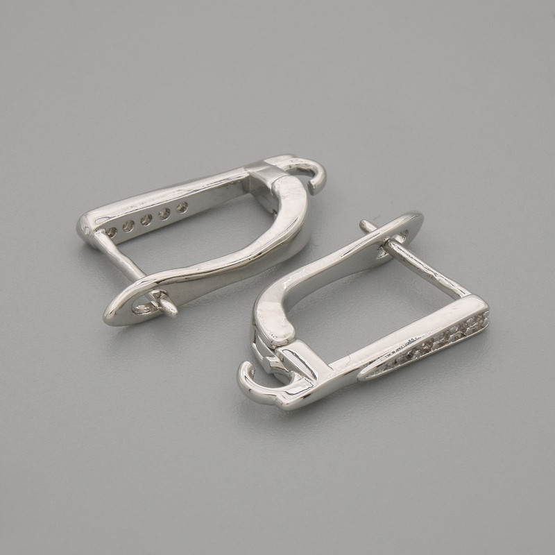 Earrings posts for earrings, silvery metal 16×1.5 mm + - pair