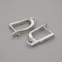 Earrings posts for earrings, silvery metal 16×1.5 mm + - pair