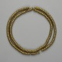 Hematite Beads Smooth Rondelle 4x2mm+ Gold Color, 40cm+