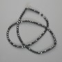Hematite Beads Faceted Round 4×4mm+-, length 39cm+