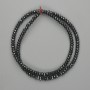 Hematite Beads faceted rondelle 4x2mm+, length 38cm+