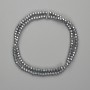 Hematite Beads Faceted Rondelle 4×2.5mm+ Silver colour, length 38cm+
