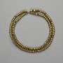 Hematite Beads Faceted Rondelle 4x2.5mm+ Gold Colour, 38cm+ Strand