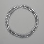 Hematite Beads Faceted Round Beads 3.5x4mm+- color: silver, thread length 39cm+
