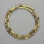 Hematite Beads faceted rondelle 4x2mm±, gold colour, length 40cm+