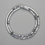 Hematite Beads Faceted Rondelle 4x2mm+- colour Silver, length 40cm+