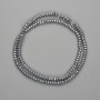 Hematite Beads - Rondelle-shaped, 4x2mm ± color Silver, Length 40cm+