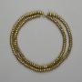 Hematite Faceted Rondelle Beads 4x2mm+- Gold Colour, 40cm+ Length