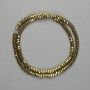 Hematite Beads Faceted Rondelle 4x2mm+- gold colour, length 40cm+
