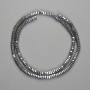 Faceted Hematite Beads 4x2mm+ Silver Colour, length 40cm+