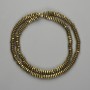 Hematite Faceted Rondelle Beads 5x1.5mm, Gold Colour, 40cm+ Length