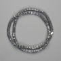 Hematite Beads - Faceted Rondelle 5x1.5mm, silver colour, 40cm length