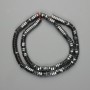 Hematite Beads Faceted Rondelle 6x2mm +-, length 40cm+