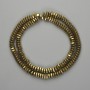 Hematite Beads Faceted Rondelle 6mm+ Gold colour, 38cm length
