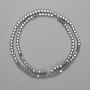 Hematite Beads Multifaceted 3x3mm+ Colour: Silver, Length: 38cm+