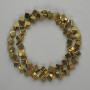 Hematite Beads Cubes with Through-Hole 5.5x5x5mm+ Gold Colour, Length 38cm+