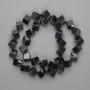 Hematite Beads Cube with Crosshole 8x8mm, thread 40cm