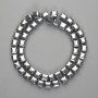 Hematite Beads Cube 8x8mm+- colour silver, length 39cm+