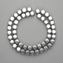 Hematite Beads Cube 7.5x7.5mm+ Colour Silver, Thread Length 39cm+