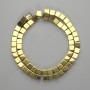 Hematite Beads Cube 6x6mm ± colour: golden, length 40cm+