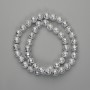 Lava Beads with Silver Plating, Porous Round Bead 8.5mm ±, Length 39cm ±