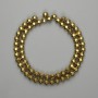 Hematite Beads Golden-Toned Faceted Round 6mm +-, length 38cm+