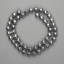 Hematite Beads, Silver Color, Faceted Round 8mm +-, length 38cm+-