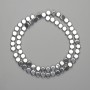 Hematite Beads Silver Coin 6mm+, 38cm length