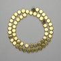 Hematite Beads Gold Colour Coin 7.5mm+-, Length 38cm+-