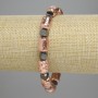 Bracelet Lava Cylinder Copper Colour 12x8mm+- Hematite Faceted 5.5x6mm+-, length 18cm+- stretch