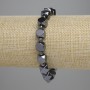 Hematite Bead Multisided Bracelet 7.5×8mm ± bead 4mm ±, length 18cm ± Stretch