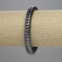 Hematite Bead Bracelet half-macet/half-round 8.5x3.5mm ±, length 18cm ± stretch