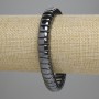 Hematite Bead Bracelet Half-Circle Rondelle 5×5 mm, stretchy, 18 cm