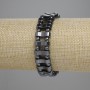 Hematite Bracelet Chain 4x14, 5mm+- bead 4mm+-, length 18cm+- stretch