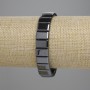 Hematite Chain Bracelet 7.5×12mm, stretchy length 18cm
