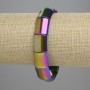 Bracelet Rainbow Hematite Link 15x13mm+-, length 18cm+- stretch