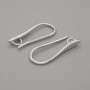 Earring posts, white-silvery metal, 20×2 mm, pair