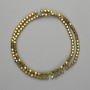 Hematite Beads, Multifacted 3×3 mm ±, Golden, Thread length 38 cm +