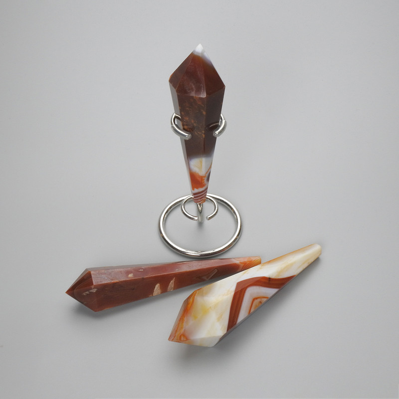 Souvenir pencil cone natural agate 120x30x15mm± assorted sizes (no stand) (per 100 g)