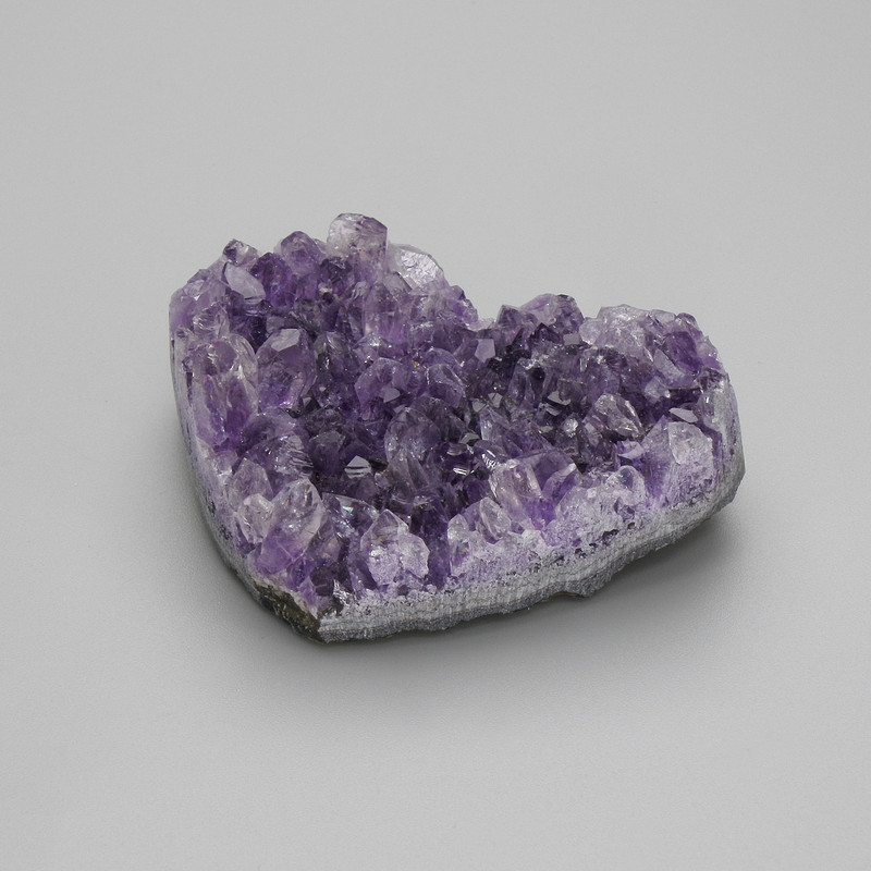 Drusy (Druse) amethyst heart shaped natural stone 55-60×43-50mm± assorted sizes price per 100 g