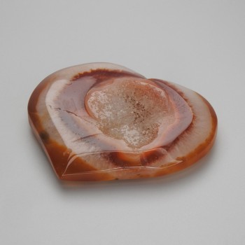 Agate heart geode natural stone, diameter 60×50–70–85 mm ± (assorted sizes) weight from 60 g (price per 100 g)