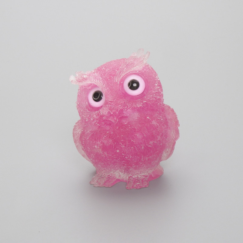 Souvenir owl figurine Recycled tourmaline chip, dimensions 60×50×40 mm+