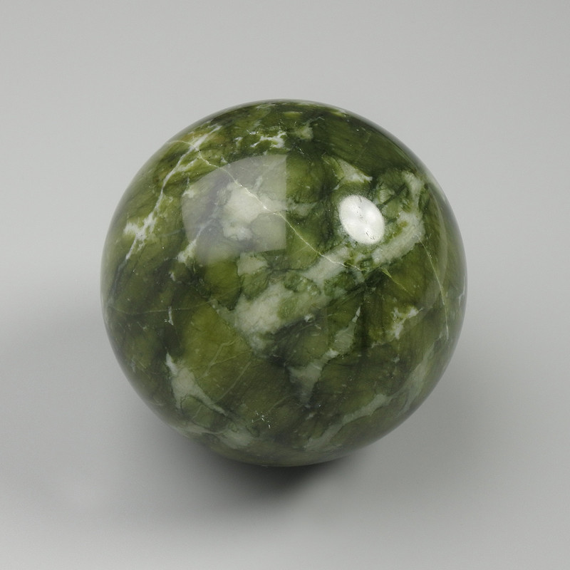 Jadeite Natural Stone Globe, 60-70mm diameter, assorted sizes, weight from 450 g. (price per 100 g)