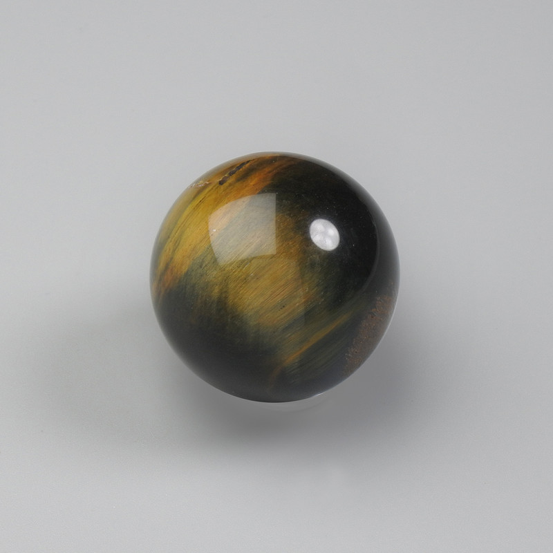 Natural Stone Tiger's Eye and Falcon Eye Sphere 30–40 mm, assorted sizes, weight from 35 g (price per 100 g)