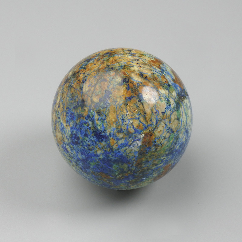 Natural Azurmalachite Stone Globe, diameter 45-60mm±, assorted sizes, weight from 160 g (price per 100 g)