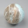 Souvenir Sphere of Larimar Natural Stone, diameter 50-65mm±, assorted sizes, weight from 165 g. (price per 100 g)