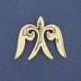 Brooch Pendant Swallow Golden Metal 57x46mm+