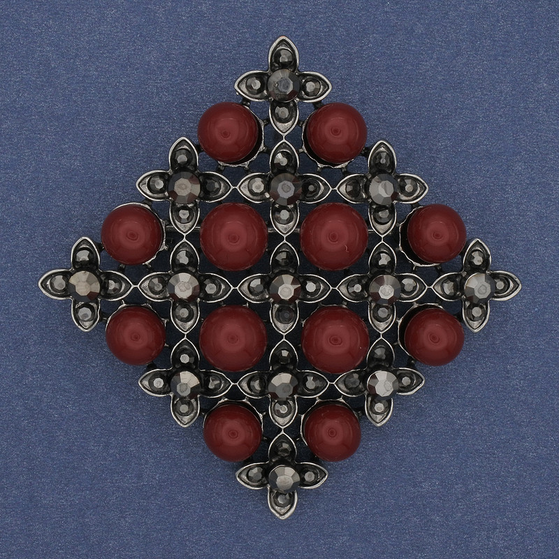 Brooch Pendant Diamond Turquoise? Wait: Turmaline diamond?
