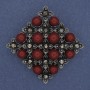 Brooch Pendant Diamond Turquoise? Wait: Turmaline diamond?
