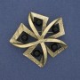 Brooch Accent Agate with Gold-toned Metal 60mm+